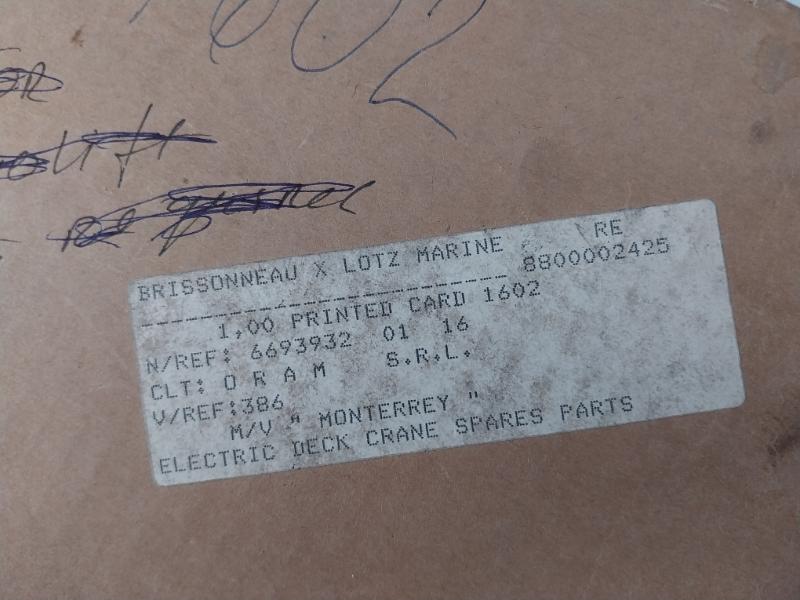 Brissonneau X Lotz Marine 6693932 01 16 Lifting Control Board 8800002425