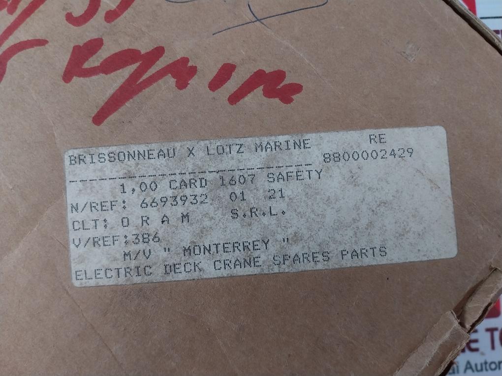 Brissonneau X Lotz Marine 8800002429 Lifting Control Board 6693932 01 21