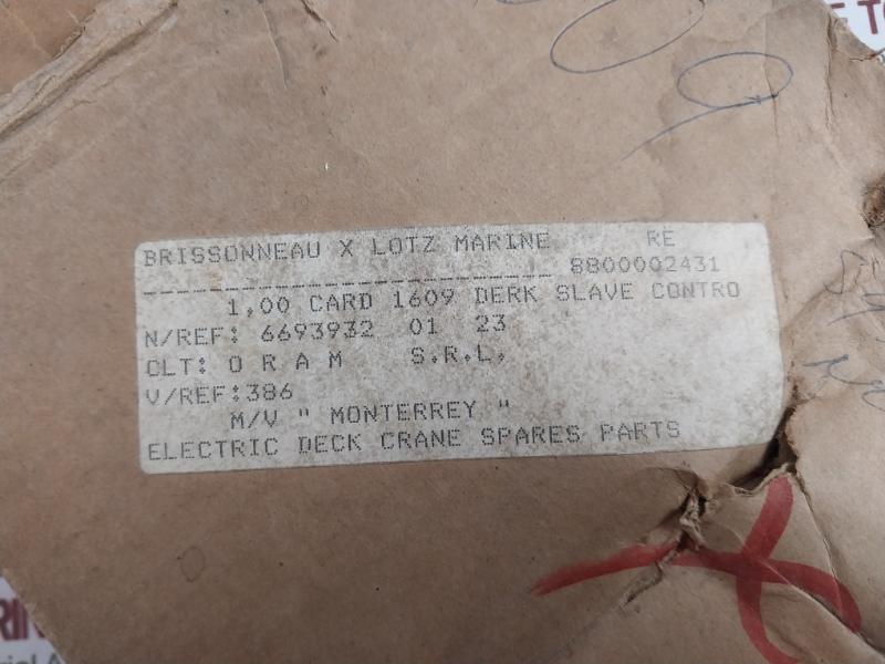 Brissonneau X Lotz Marine 8800002431 Lifting Control Board 6693932 01 23