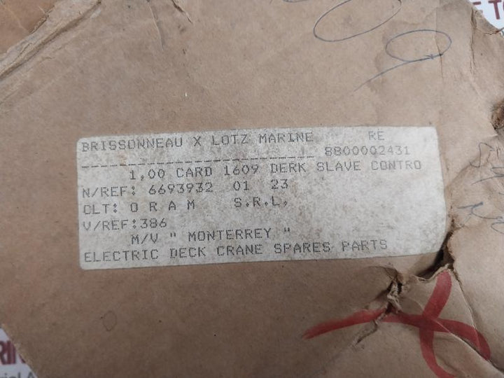 Brissonneau X Lotz Marine 8800002431 Lifting Control Board 6693932 01 23