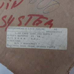 Brissonneau & Lotz Marine 6693932 Lifting Control Board 1600 25V Supply
