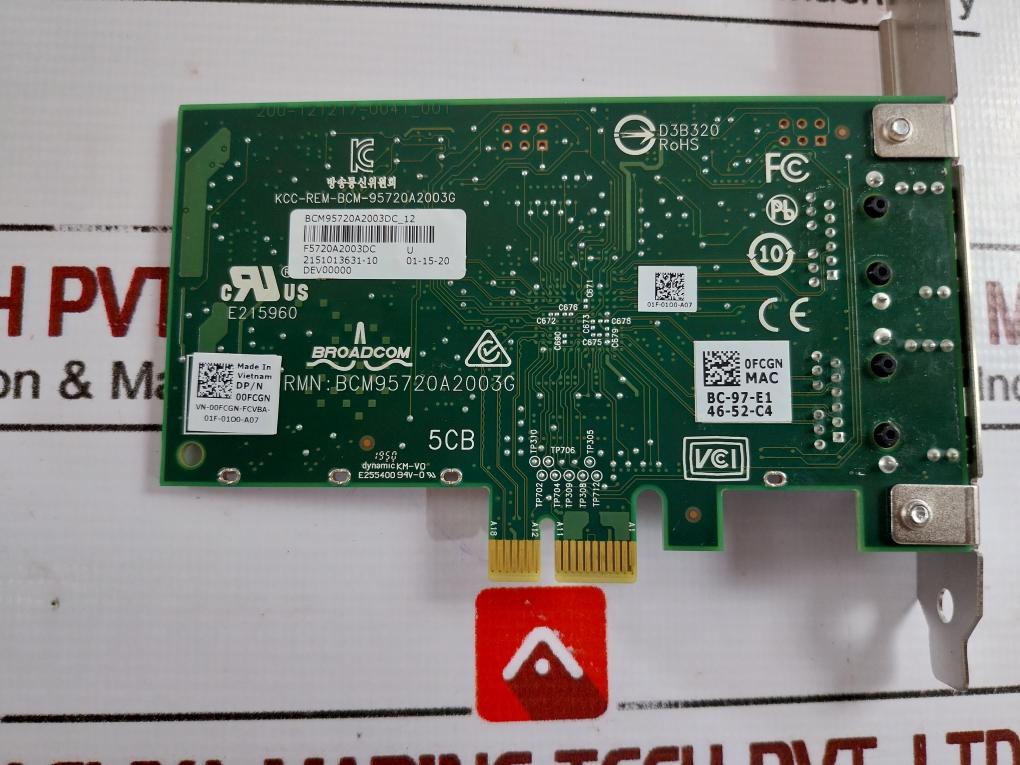 Broadcom Bcm95720A2003G Dual Port Network Card