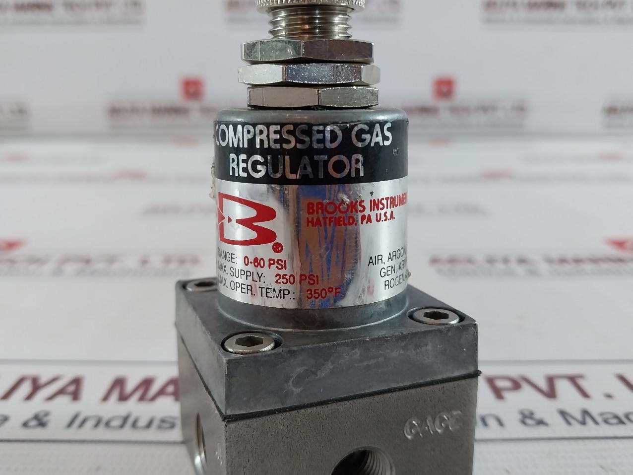 Brooks Instrument 8601D Compressed Gas Regulator 350˚F