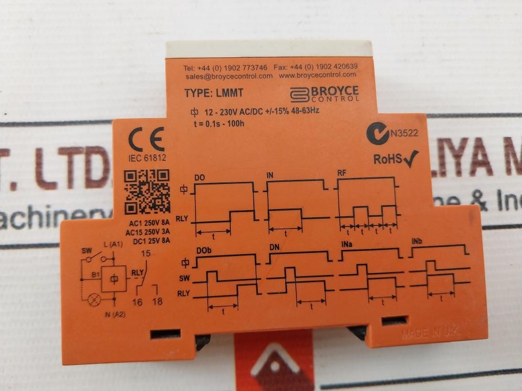 Broyce Control Lmmt Multi Function Time Delay Relay 12-230V 48-63Hz