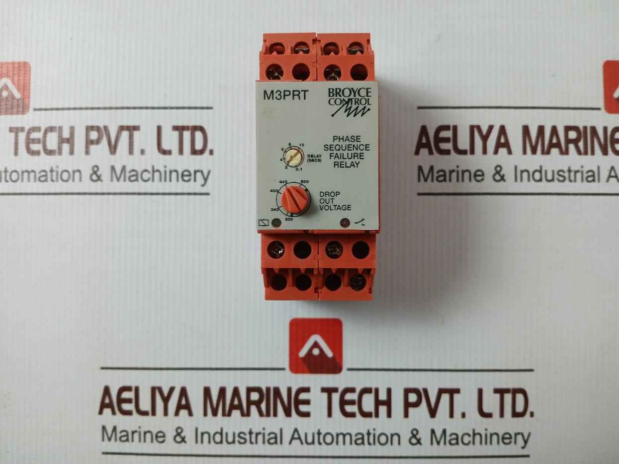 Broyce Control M3Prt Phase Sequence Failure Relay 8A 250V Ac1 300-500V Ac