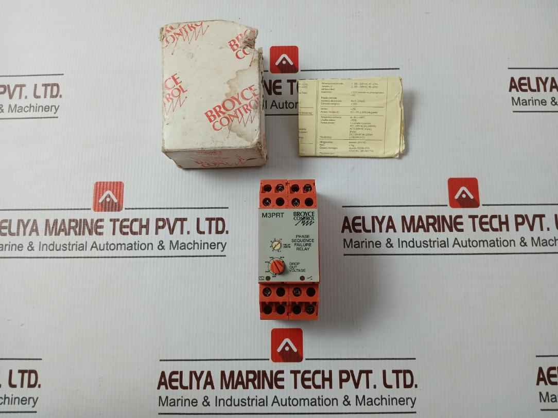 Broyce Control M3Prt Phase Sequence Failure Relay 8A 250V Ac1 300-500V Ac