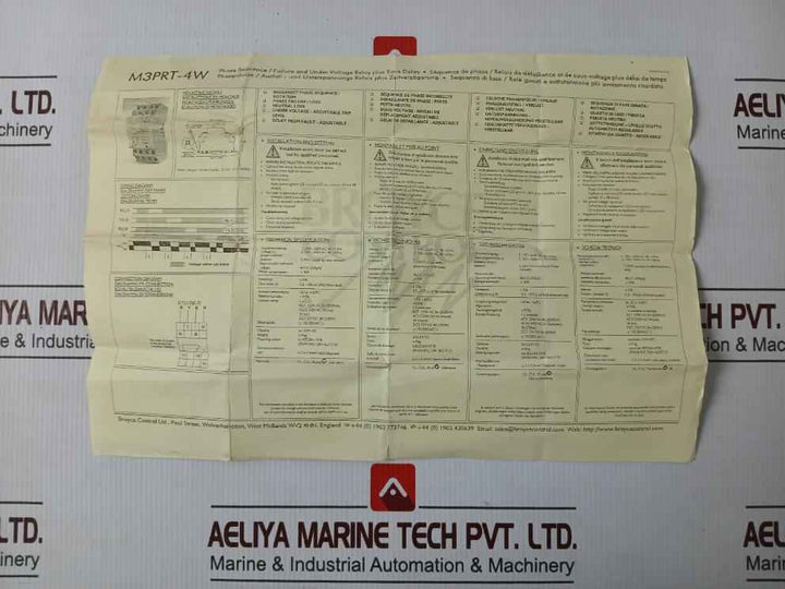 Broyce Control M3Prt Phase Sequence Failure Relay 8A 250V Ac1 300-500V Ac