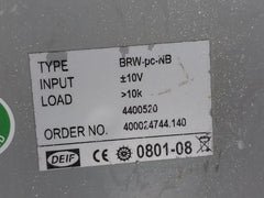 Brw-pc-nb Deif Main Engine Rpm Indicator Input ±10V