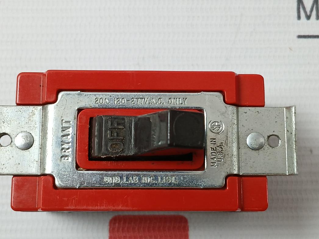 Bryant 20A 120-277V.A.C Toggle Switch 20 Amps