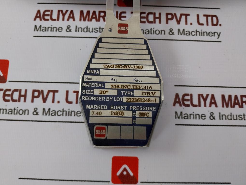 Bs&b Drv Composite Foward Acting Rupture Disc 20” 316.inc.tef.316