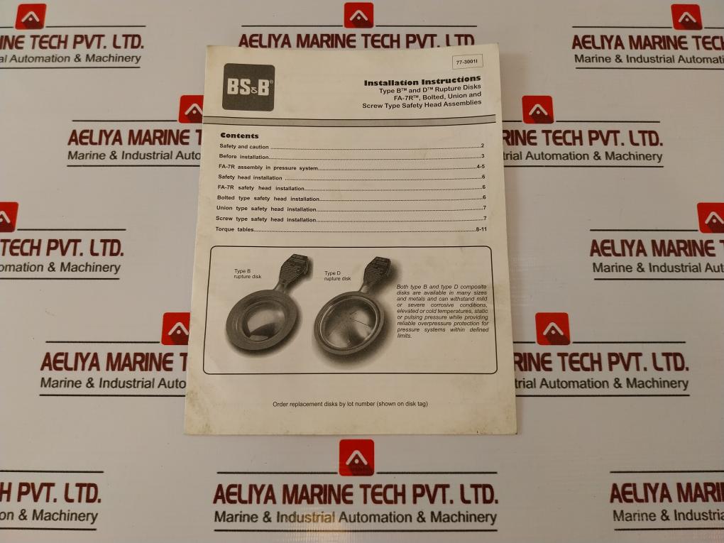 Bs&b Dv Rupture Disk Size 8 Inches Material 316 Stainless Steel