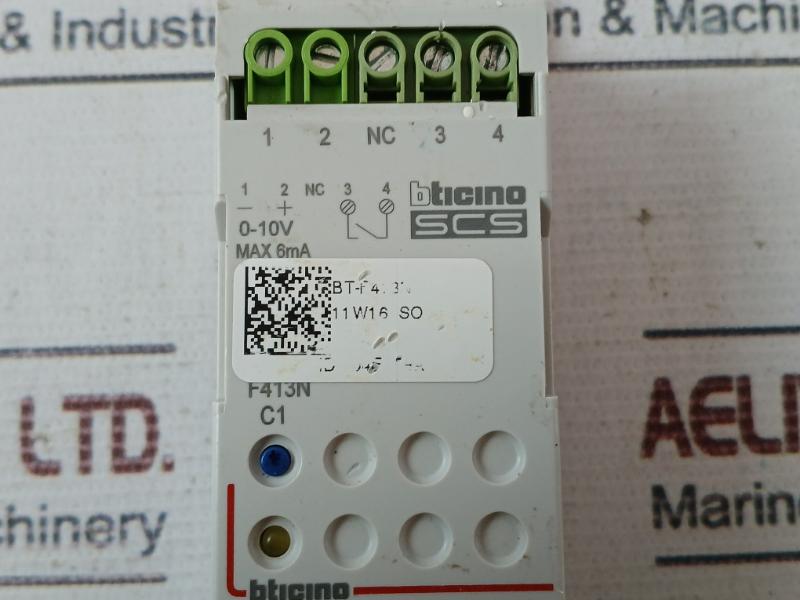 Bticino Bt-f413N Output Dimmer For Fluorescent Lamp Or Led 0 To 10 V Input