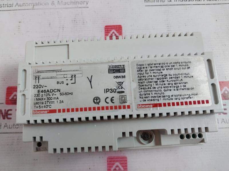 Bticino E46Adcn Power Supply Ip30 230V 27V 1.2A 300Ma