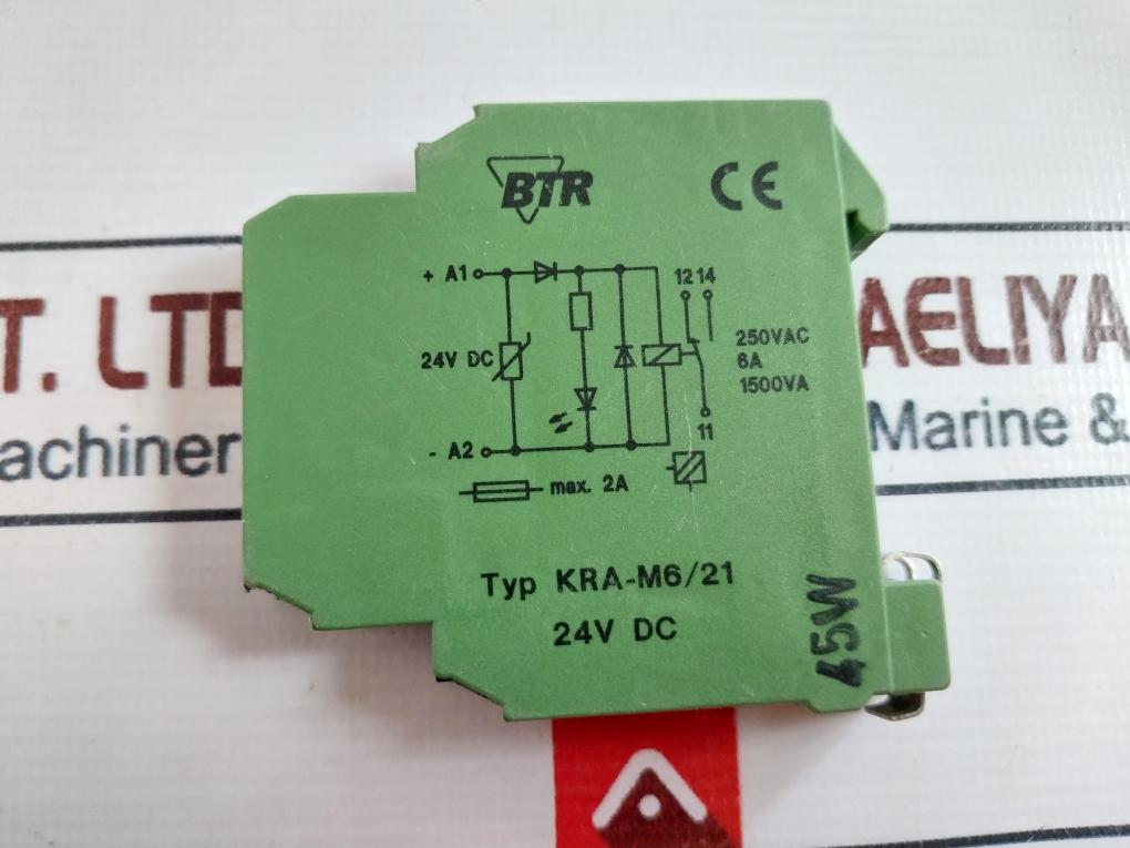 Btr Kra-m6/21 Coupling Relay 24V Dc 250Vac 6A 1500Va