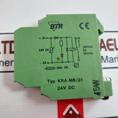 Btr Kra-m6/21 Coupling Relay 24V Dc 250Vac 6A 1500Va