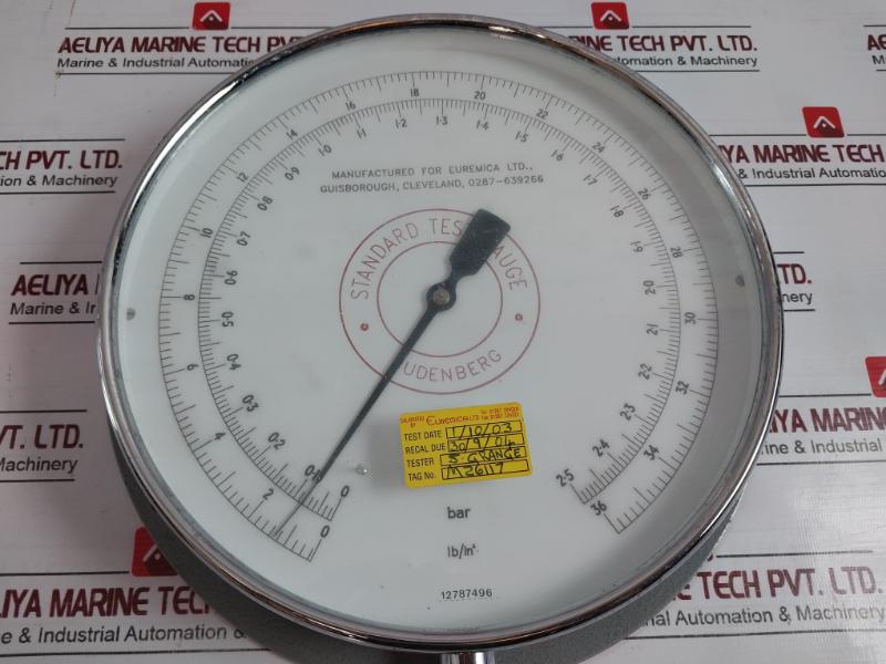 Budenberg 0 To 2.5 Bar 0 To 36 Lb/In2 Standard Test Gauge Precision Pressure