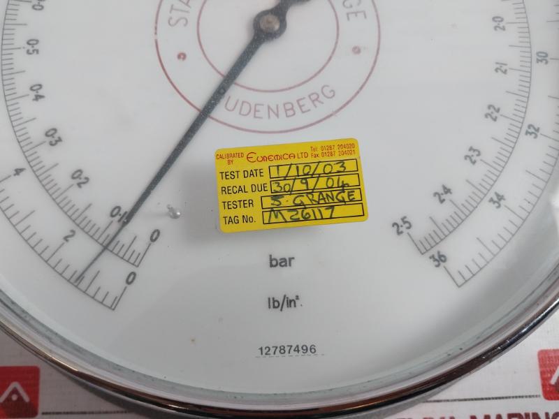 Budenberg 0 To 2.5 Bar 0 To 36 Lb/In2 Standard Test Gauge Precision Pressure