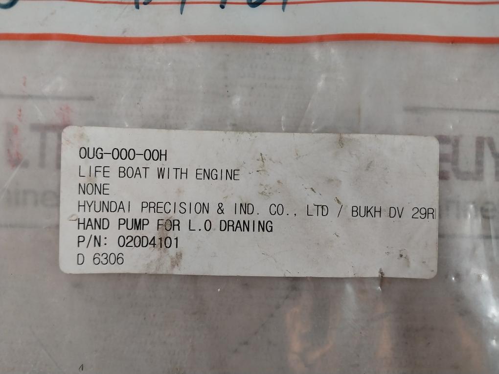 Bukh 020D4101 Oil Hand Pump With Hose 0Ug-000-00H