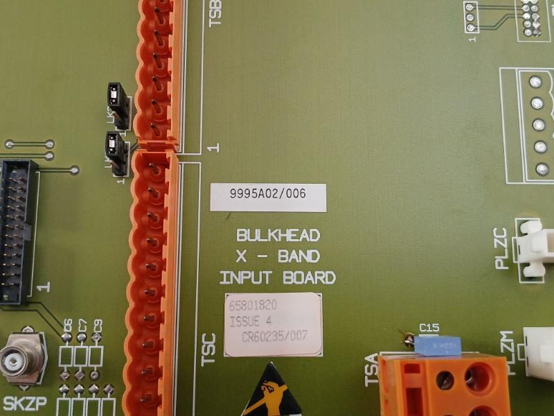 Bulkhead X-band Input Circuit Board 9995A02/006