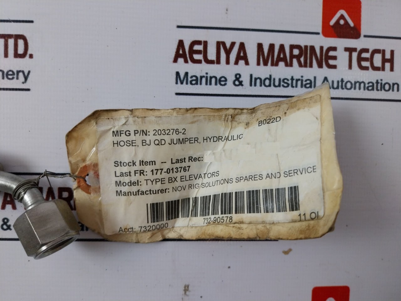 Burgaflex 203276-2 Hose, Bj Qd Jumper, Hydraulic