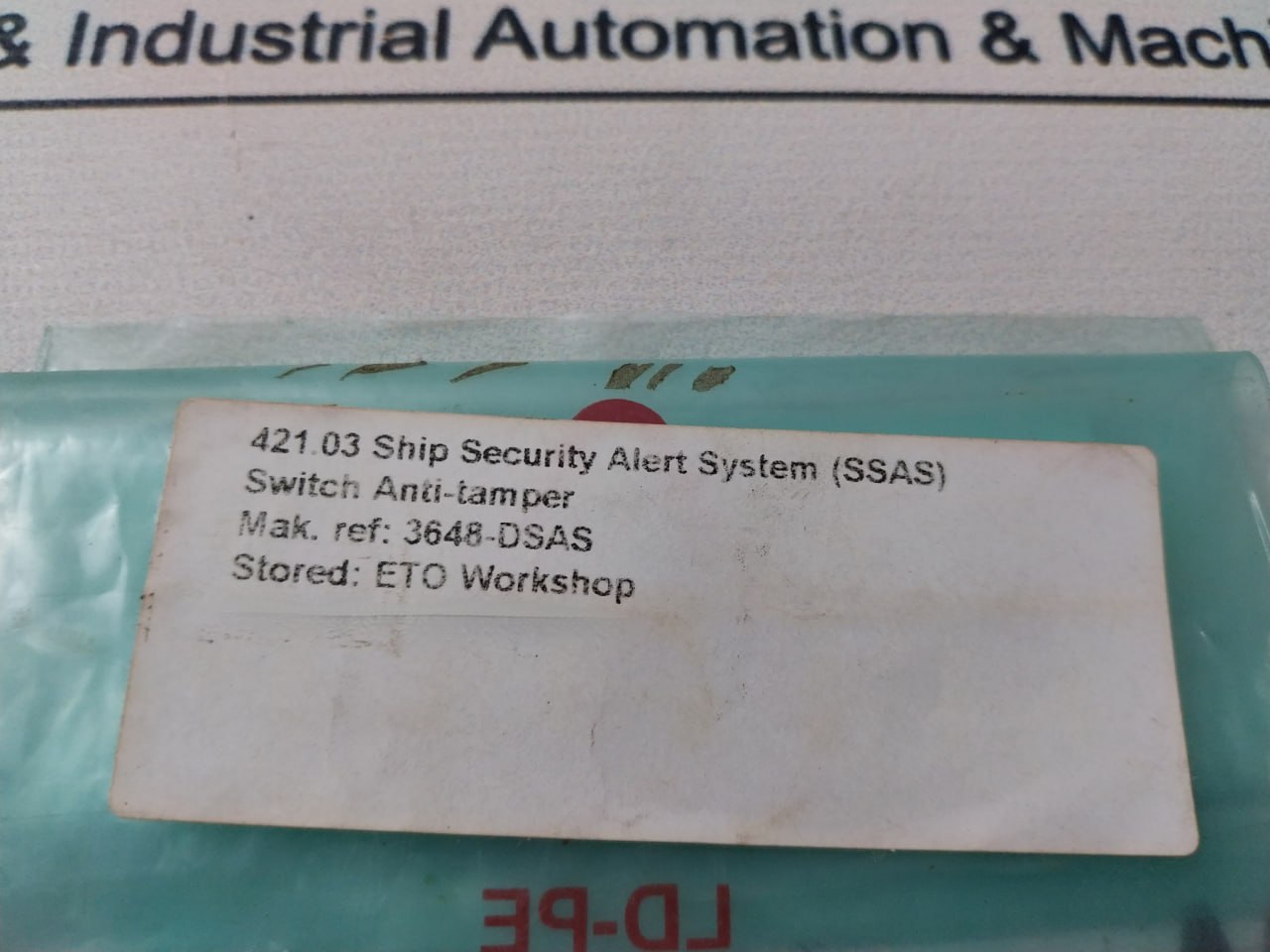 Burgess 297/03 F Anti-tamper Switch 3648-dsas