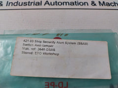 Burgess 297/03 F Anti-tamper Switch 3648-dsas