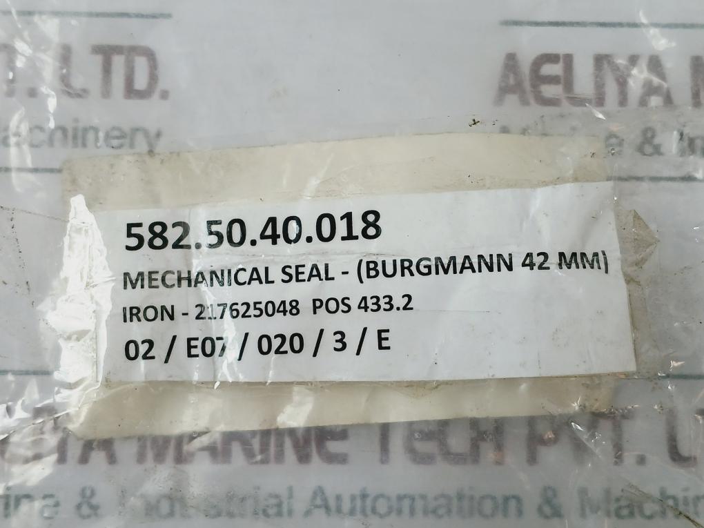 Burgmann 42Mm Mechanical Seal Set