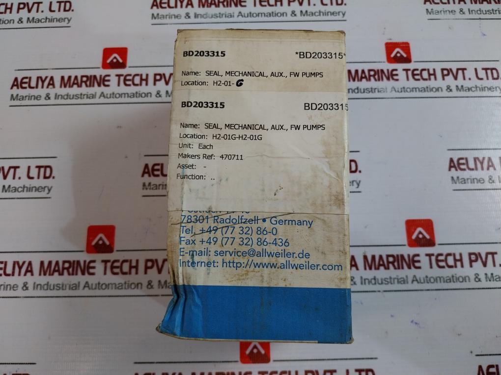 Burgmann Mg9/60 Mechanical Seal Allweiler Ag 470711