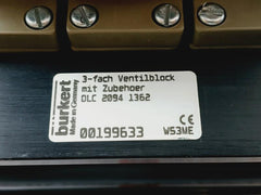 Burkert 00199633 Dlc 2094 1362 3-fech Solenoid Valveblock With Accessories