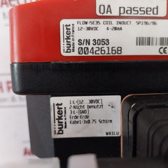 Burkert 00426168 Flow Transmitter Se35 Coil Induct Sp196/96 12-30Vdc 4-20Ma