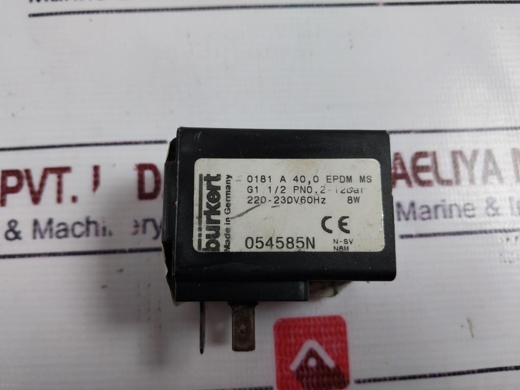 Burkert 0181 A 40.0 Epdm Ms Solenoid Valve Coil Only 0.2-12 Bar