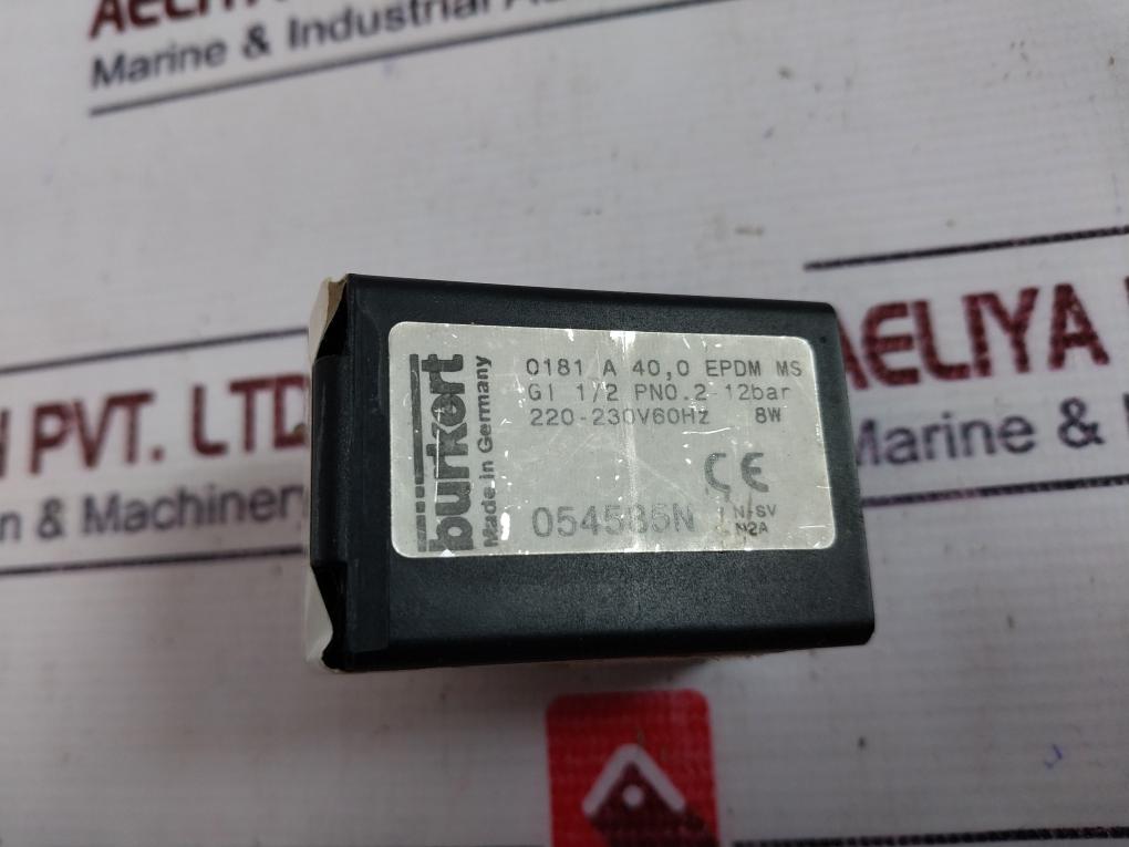 Burkert 0181 A 40,0 Epdm Ms Solenoid Valve Coil Only 054585n