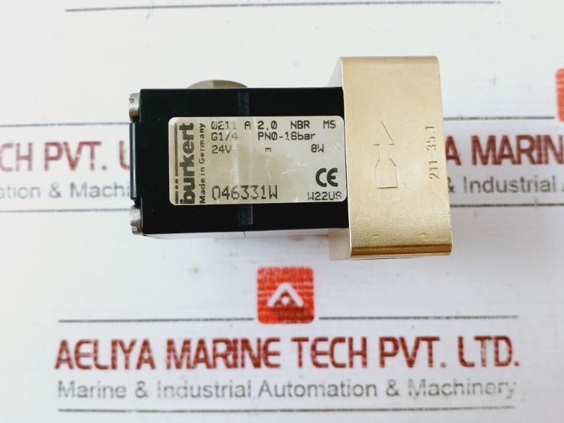 Burkert 0211 A 2,0 Nbr Ms Direct-acting 2/2-way Plunger Valve 24V 8W 16 Bar