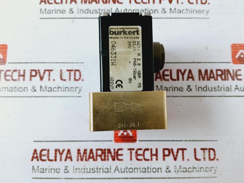 Burkert 0211 A 2,0 Nbr Ms Direct-acting 2/2-way Plunger Valve 24V 8W 16 Bar