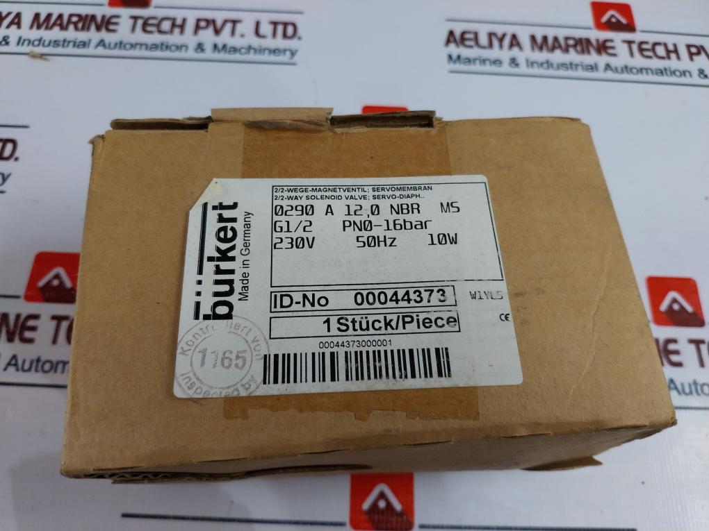 Burkert 0290 Servo-Assisted 2/2-Way Diaphragm Valve 00044373