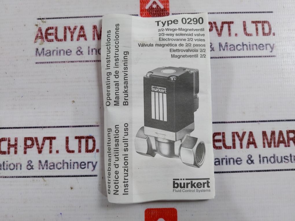 Burkert 0290 Servo-Assisted 2/2-Way Diaphragm Valve 00044373