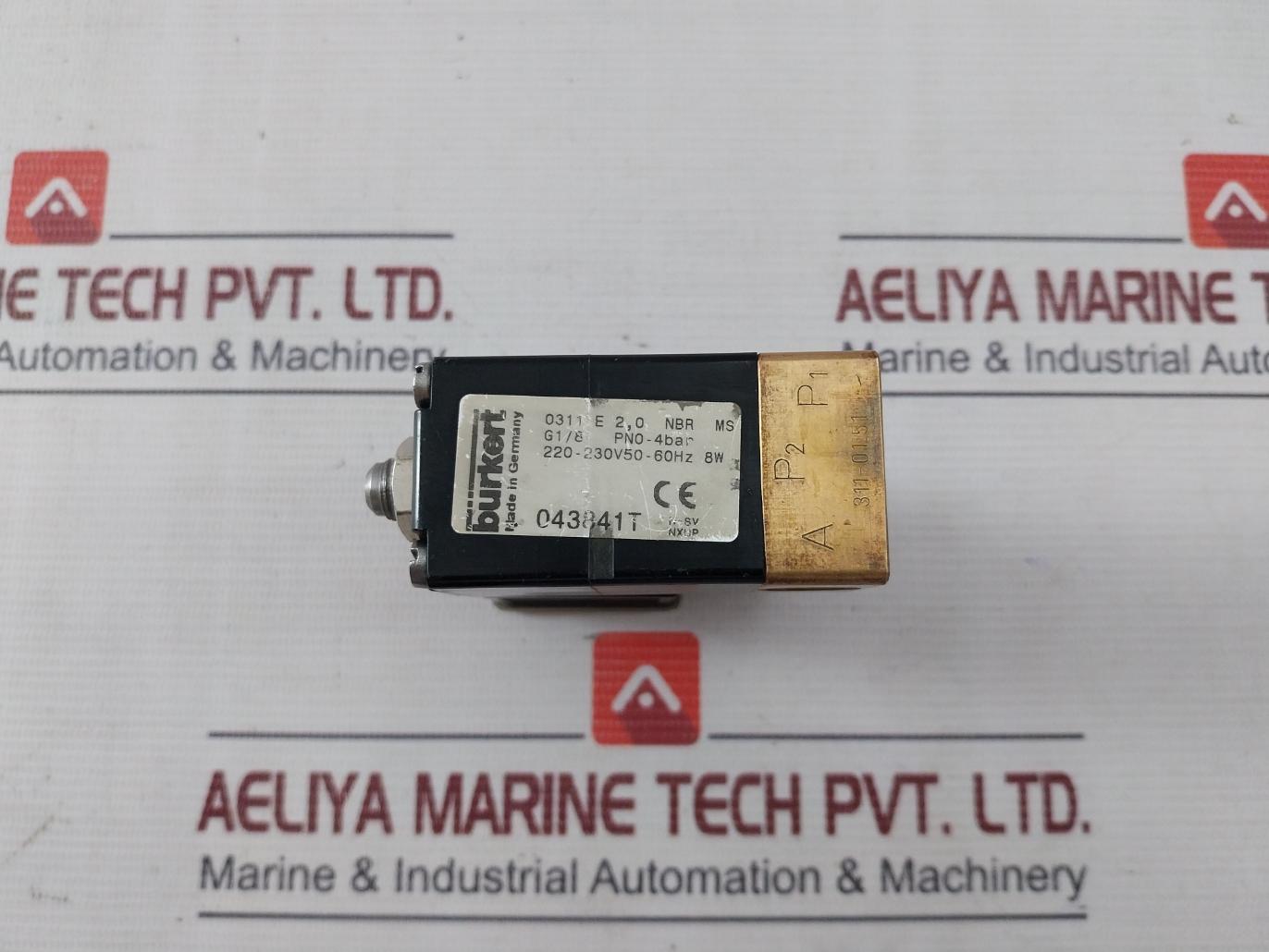 Burkert 0311 E 2,0 Nbr Ms Plunger Solenoid Valve 220-230V 50-60Hz 8W