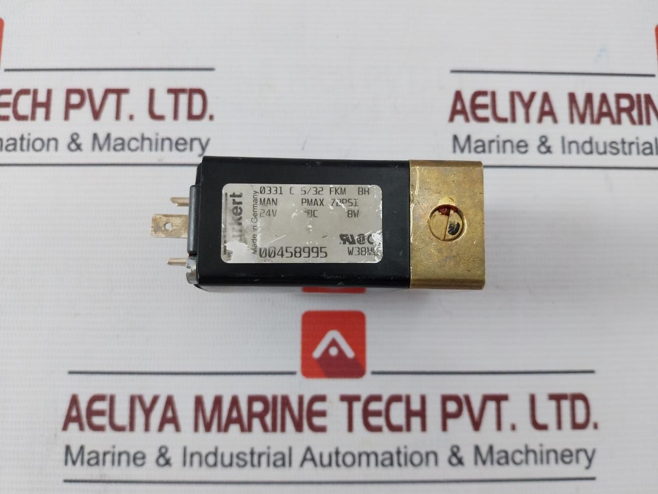 Burkert 0331 C 5/32 Fkm Br Solenoid Valve 24Vdc 8W 72Psi W38Ml