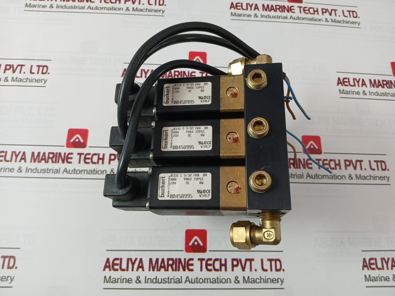Burkert 0331 C 5/32 Fkm Br Solenoid Valve Assembly W34Lp 24Vdc 8W 72Psi