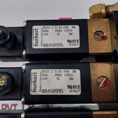 Burkert 0331 C 5/32 Fkm Br Solenoid Valve Assembly W34Lp 72Psi 24Vdc 8W
