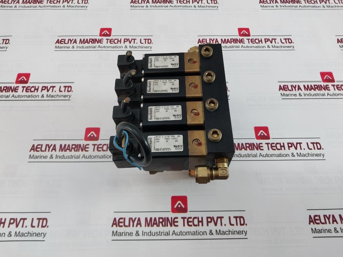 Burkert 0331 C 5/32 Fkm Br Solenoid Valve Assembly W34Lp 72Psi 24Vdc 8W