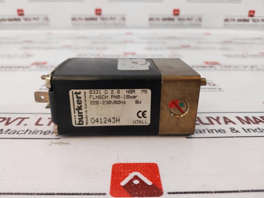 Burkert 0331 D 2,0 Nbr Ms Single Solenoid Valve 220-230v