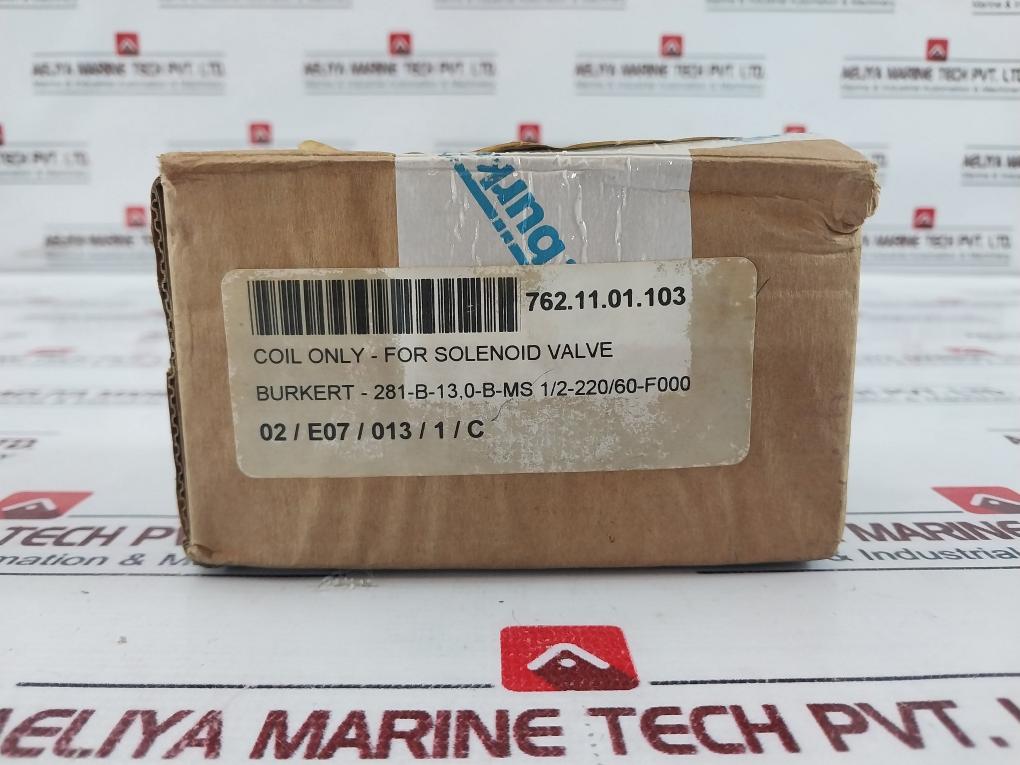 Burkert 062958b Coil For Solenoid Valve 0281 B 13,0 Nbr Ms 220-230v 50-60hz 8w