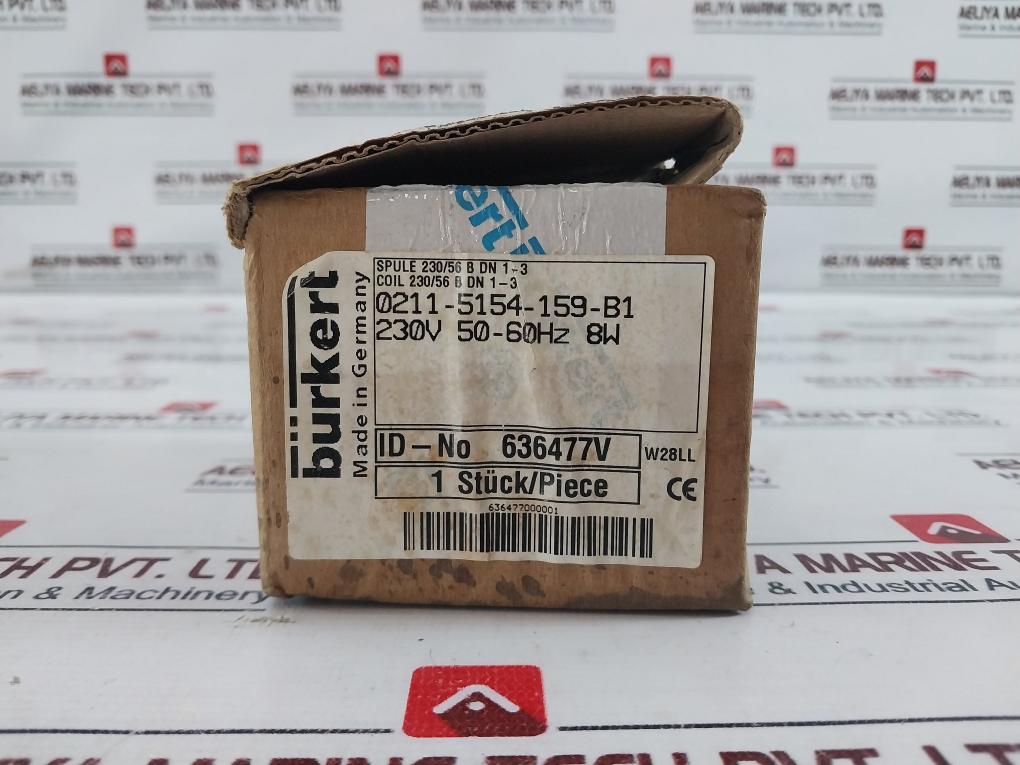Burkert 062958b Coil For Solenoid Valve 0281 B 13,0 Nbr Ms 220-230v 50-60hz 8w