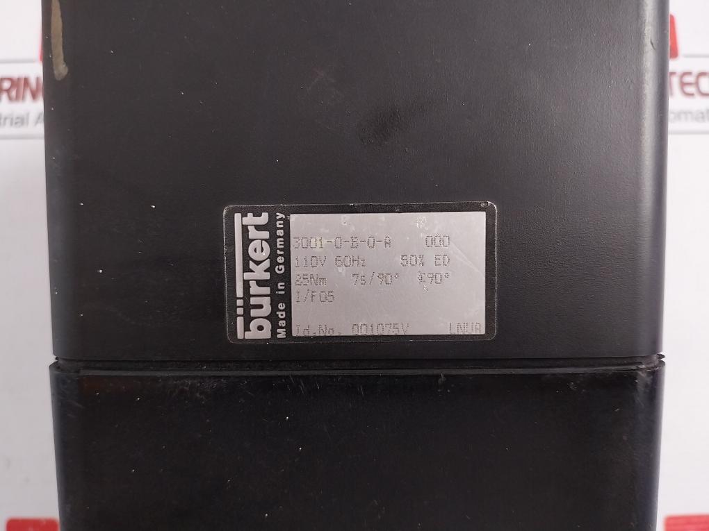 Burkert 110V 60Hz 3001-0-b-0-a 000 Rotary Actuator