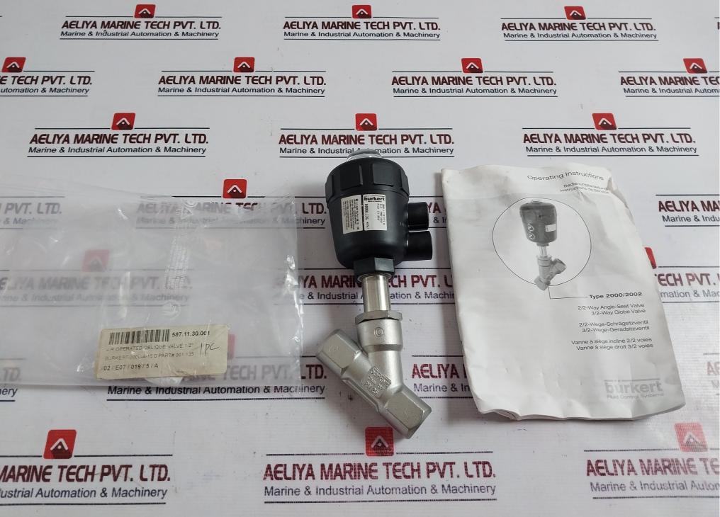 Burkert 2000 A 13.0 Ptfe Va Air Operated Oblique Valve 1/2”