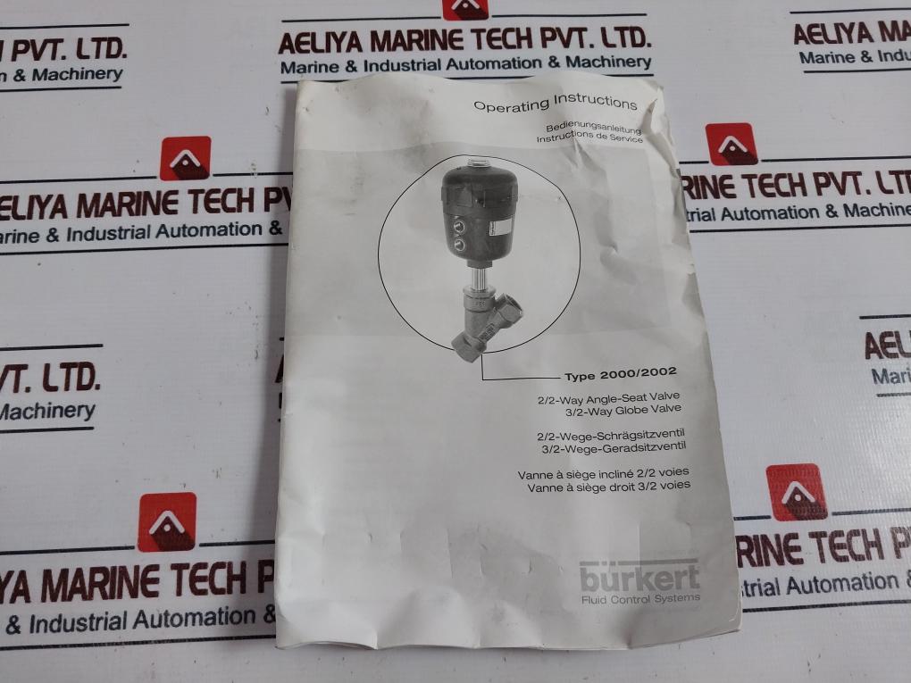 Burkert 2000 A 13.0 PTFE VA Air Operated Oblique Valve 1/2”