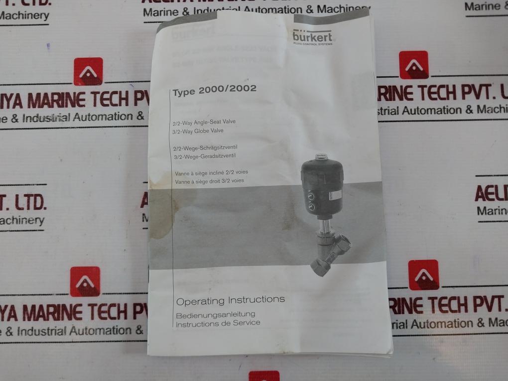 Burkert 2000 A 40,0 Ptfe Va Fluid Control Valve 00001139