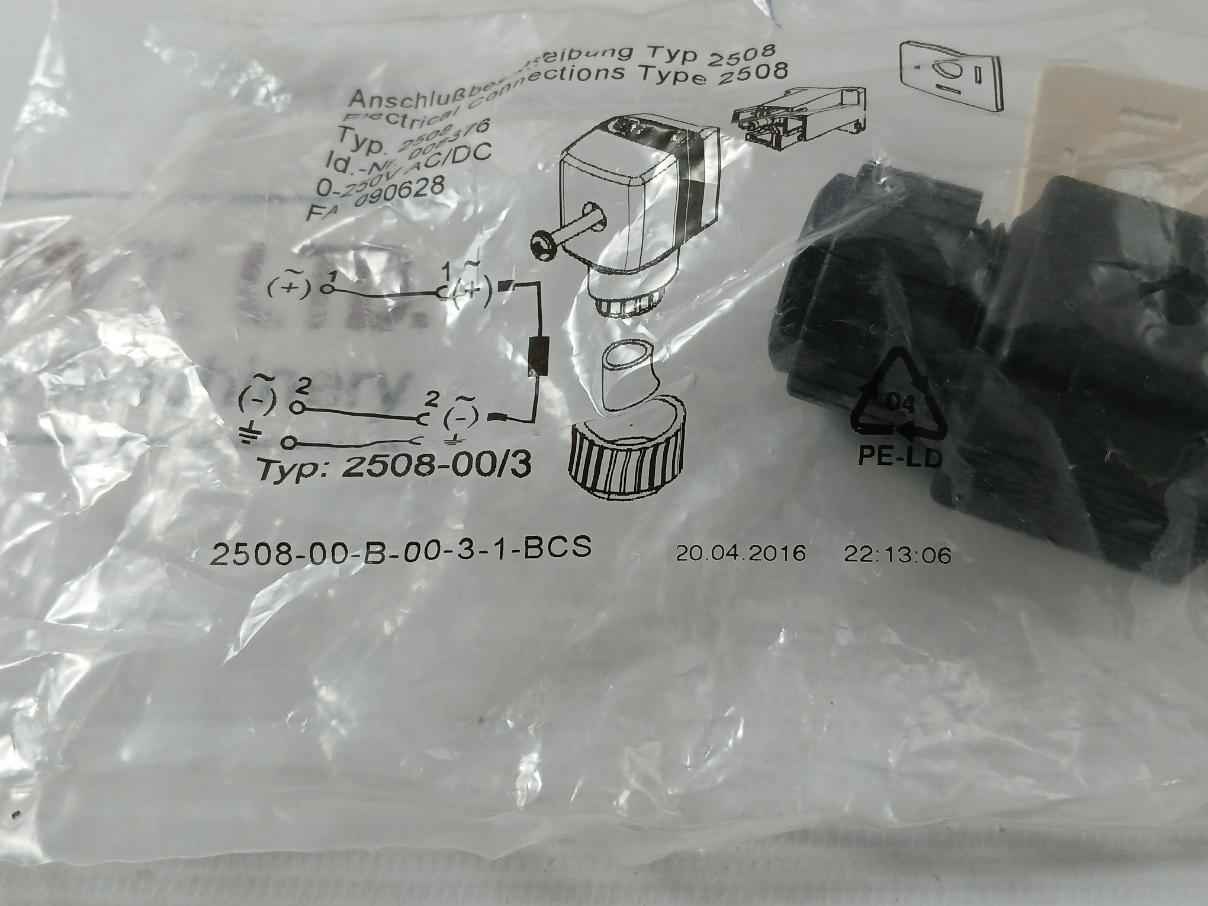 Burkert 2508-00/3 Connector 0-250V Ac/Dcburkert