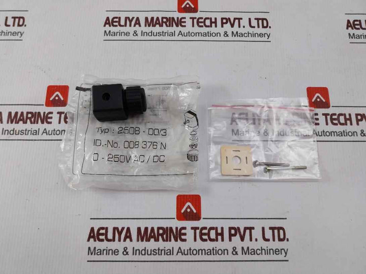 Burkert 2508-00/3 Fluid Control Connector 008 376 N 250V